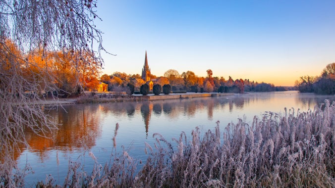 Frosty view of the lake & chapel